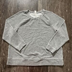 LIVI Lane Bryant Ribbed Sparkle Pullover Sweatshirt Top Gray Size 18 20